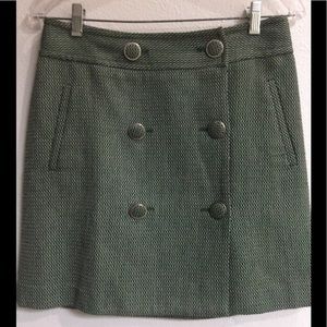 Tweed Button Skirt